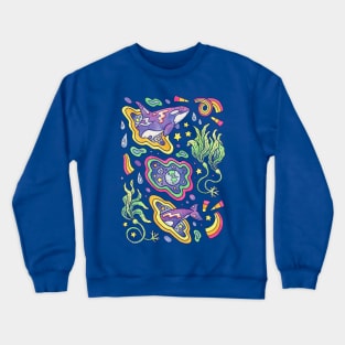 Ocean Portal I: Orca | Whale Space Art Crewneck Sweatshirt